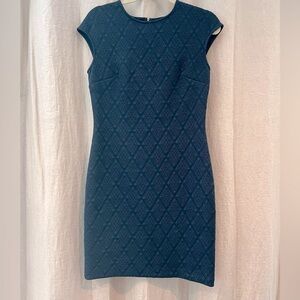 Donna Morgan Navy Sleeveless Diamond Print Dress